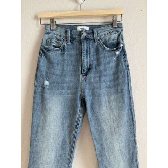 PISTOLA Colleen Slim Boot High Rise Women’s Size 25 Raw Hem Side Slit‎ Slimming - Picture 8 of 16